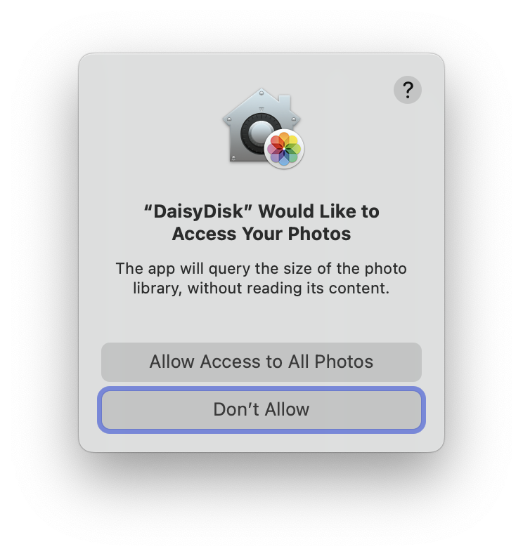 macOS’ prompt for accessing privacy-sensitive data